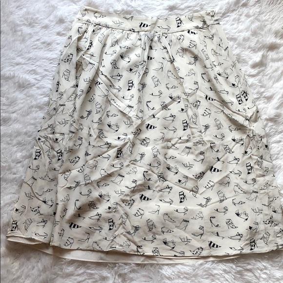 SOLD! J Crew Collection silk crepe shoe skirt - Picture 3 of 7